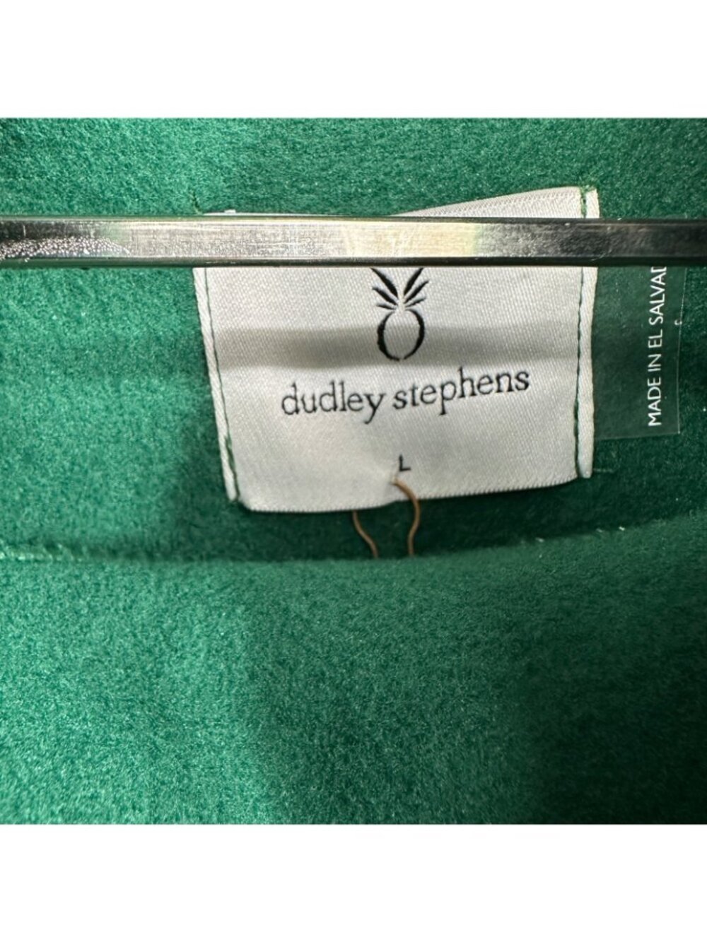 Dudley Stephens Park Slope Turtleneck Sweater Green Vello Fleece size L Large - Picture 3 of 5
